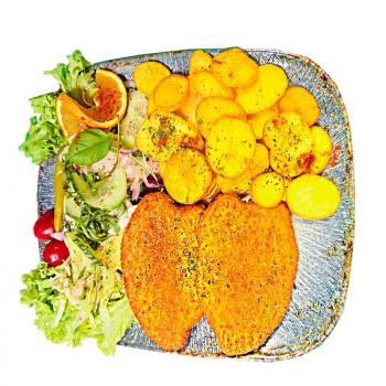 Hähnchenschnitzel Teller online | Hausgemacht & Goldgelb