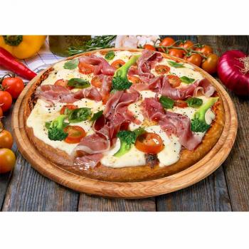Pizza HFC Halle bestellen | Sauce Hollandaise, Schinken & Tomaten
