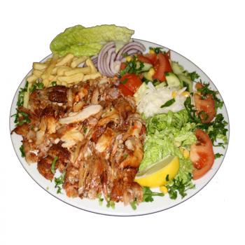 Dönerteller mit Pommes & Salat bestellen | Frisch & Herzhaft