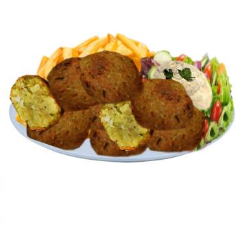 Falafel Teller bestellen | Knusprig & Orientalisch
