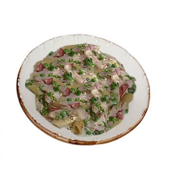 Pasta Alla Cheff bestellen | Schinken, Pilze, Erbsen