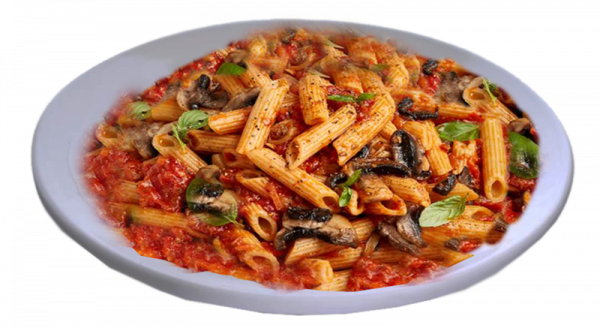 Al Funghi mit Pilze, Knoblauch, in Tomatensahnesauce