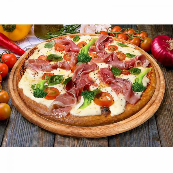 Pizza HFC Halle bestellen | Sauce Hollandaise, Schinken & Tomaten