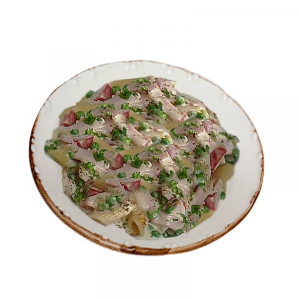 Pasta Alla Cheff bestellen | Schinken, Pilze, Erbsen