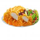 Chicken Nuggets mit Pommes & Salat